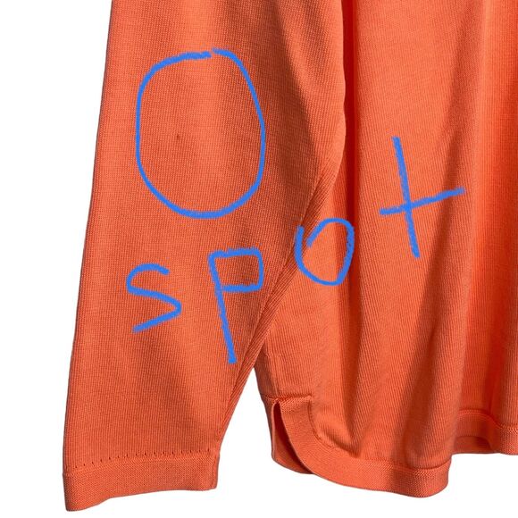 Talbots Button Front Cardigan Sweater Women‎ Size PXL Orange V-Neck Knit - Picture 7 of 13